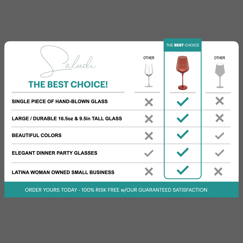 Dark Rose Wine Glass