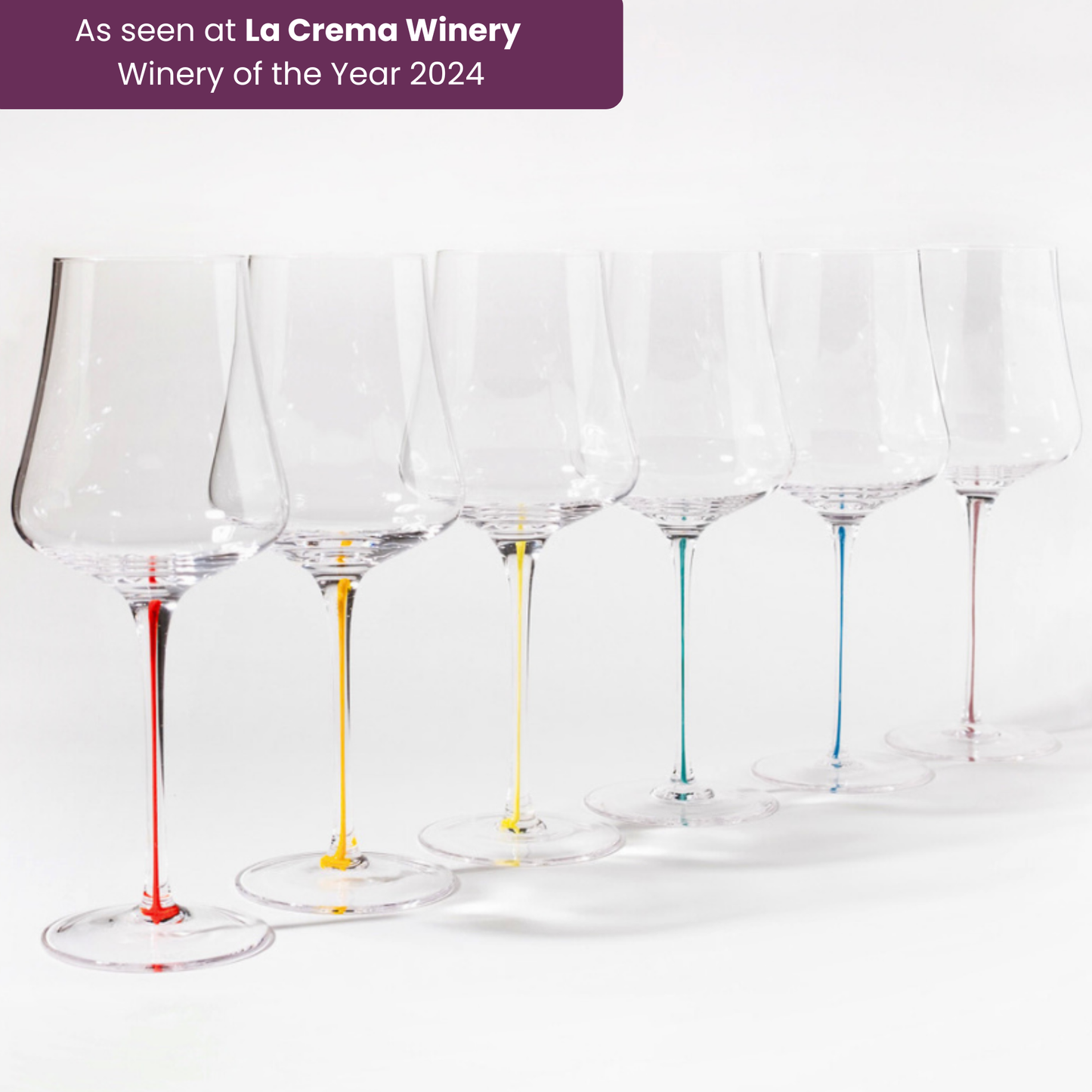 Tulip Colored Stem Wine Glass