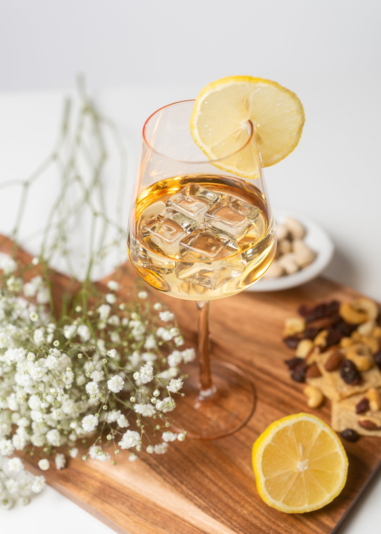 Light Peach Wine Glass
