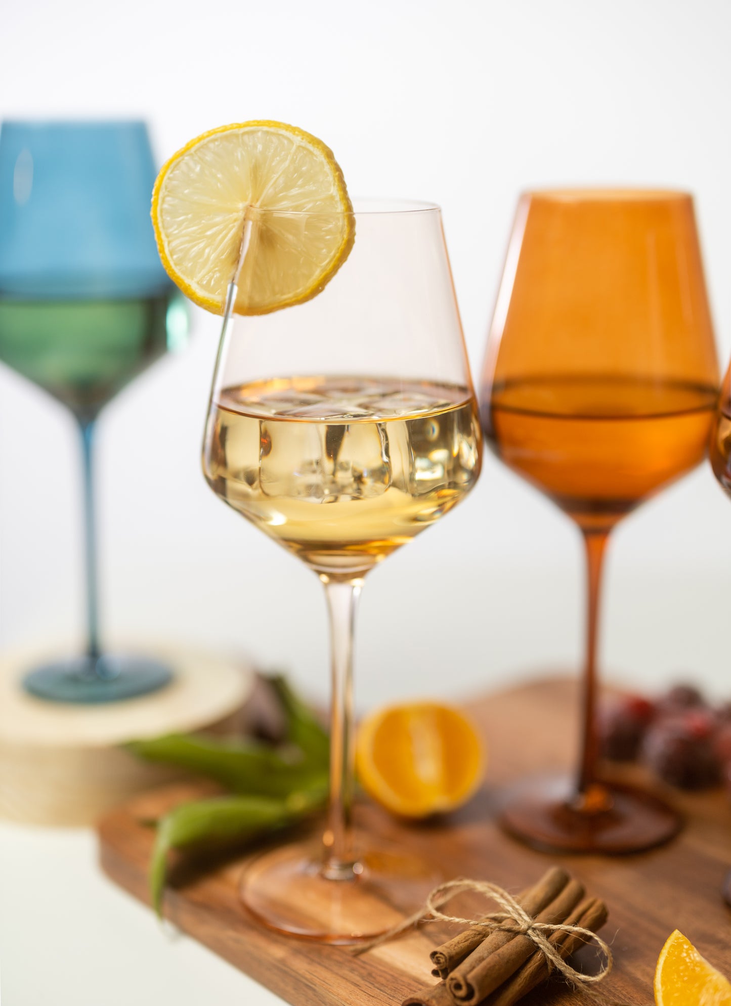 Light Peach Wine Glass