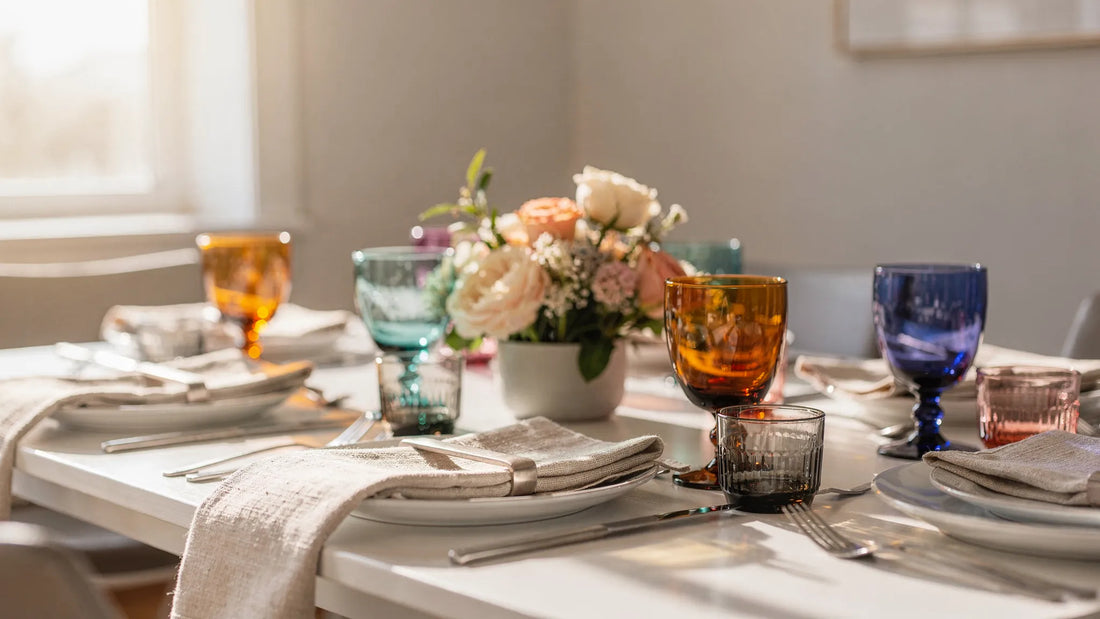 Colored Drinking Glasses That Brighten Any Table