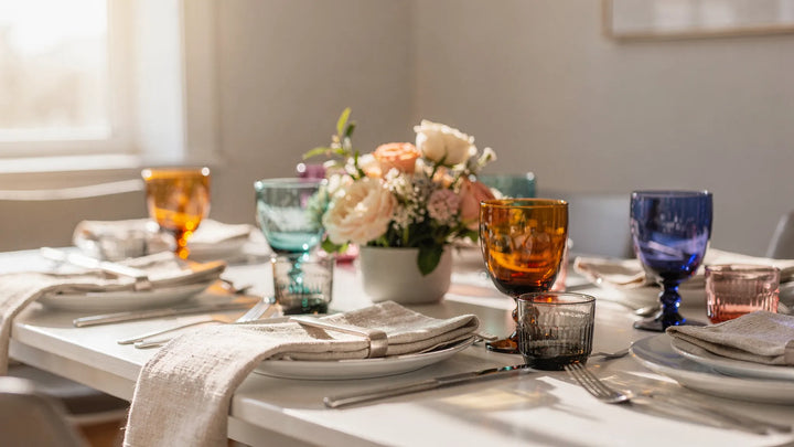 Colored Drinking Glasses That Brighten Any Table
