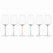 Large Red Wine Colored Stem Glasses