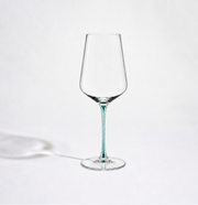 White Wine Colored Stem Glasses