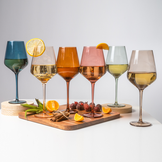 Set of 6 Multi-Colored Wine Glasses (Best Seller)