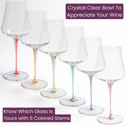 Stem Colored Wine Glass