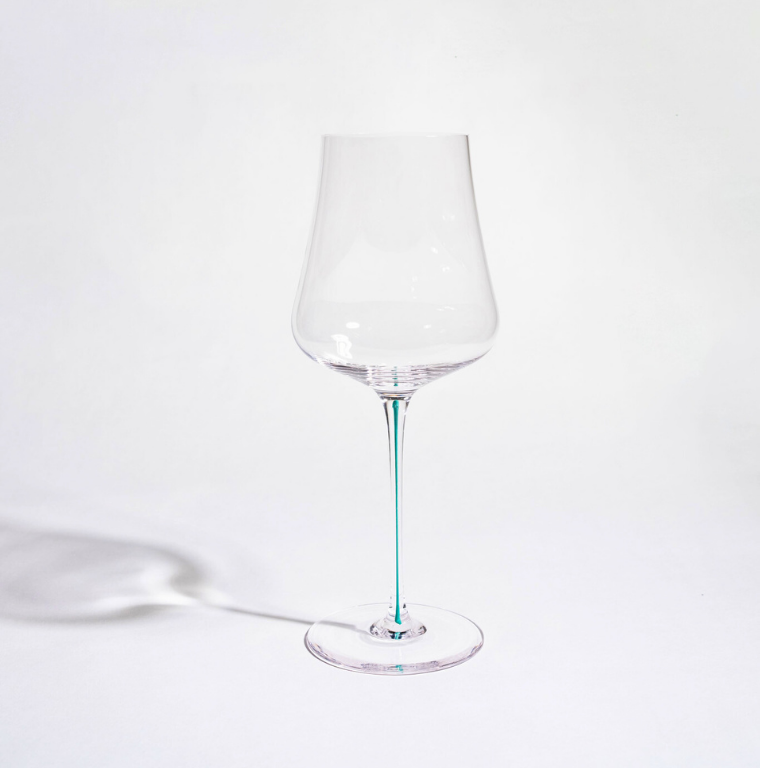 Stem Colored Wine Glass
