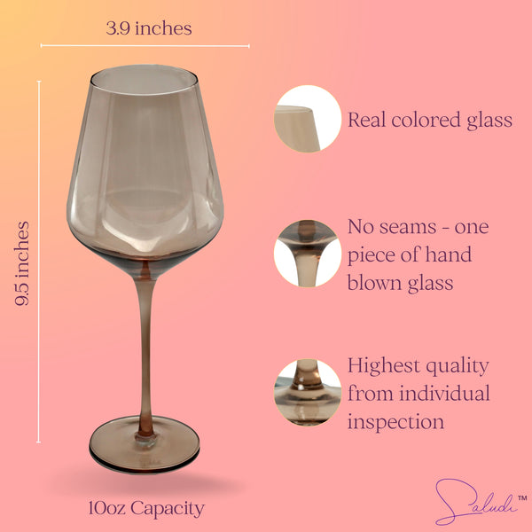 Set of 6 Wine Glasses Saludi Glassware